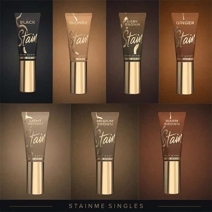 StainMe Singles brow skin stain shades by BROW DADDY